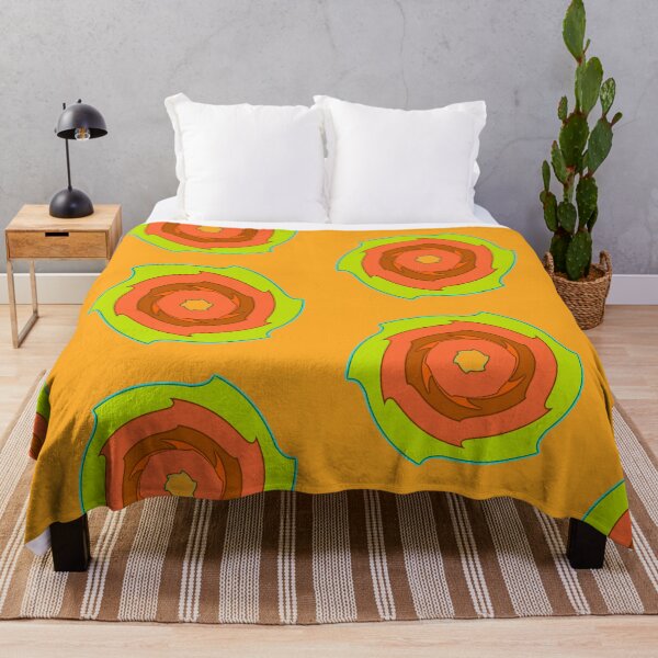 Item preview, Orange and Lime Green Whirling Circle designed and sold by KeksWorkroom.