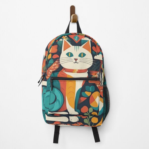 Item preview, A colorful world of flowers, clouds, mountains, and cat with calligraphy designed and sold by JangmiHorang.