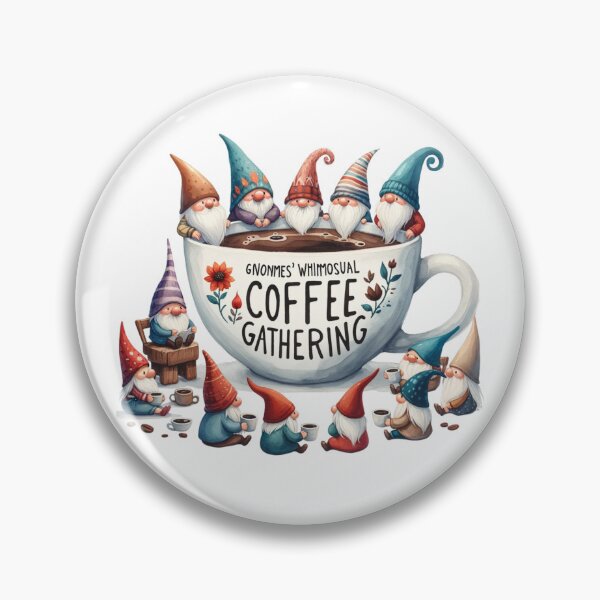 Item preview, Gnomes' Whimsical Coffee Gathering designed and sold by IdeasDream.