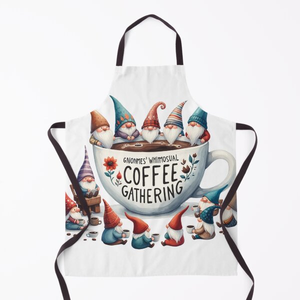 Item preview, Gnomes' Whimsical Coffee Gathering designed and sold by IdeasDream.