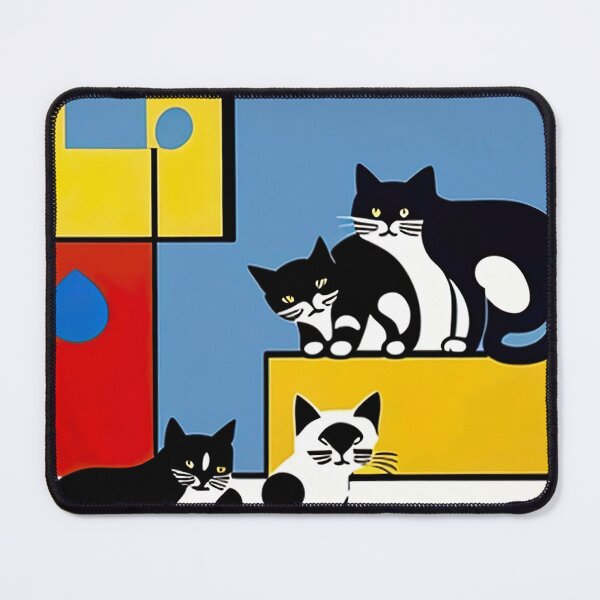 Item preview, "Feline Canine Harmony: Modernist Fusion in Henri Matisse Style" designed and sold by Huycao211.