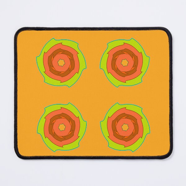 Item preview, Orange and Lime Green Whirling Circle designed and sold by KeksWorkroom.