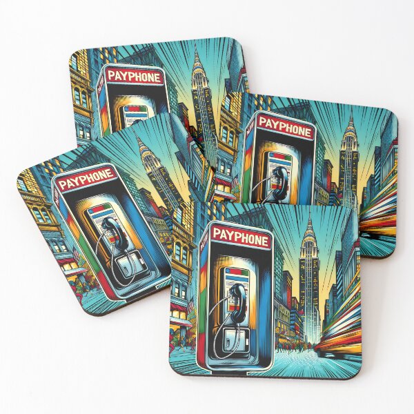 Item preview, Metropolitan Payphone Pop Art Vibrancy designed and sold by inkArtistryfine.