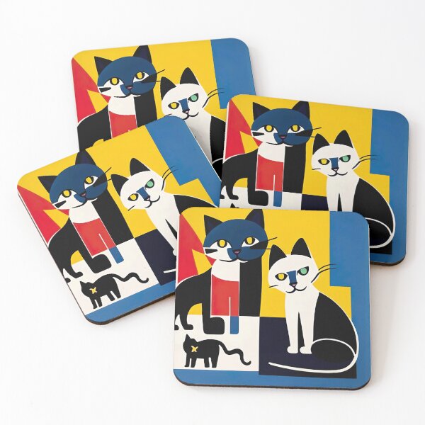 Item preview, "Feline Canine Harmony: Modernist Fusion in Henri Matisse Style" designed and sold by Huycao211.