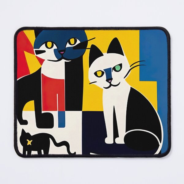 Item preview, "Feline Canine Harmony: Modernist Fusion in Henri Matisse Style" designed and sold by Huycao211.