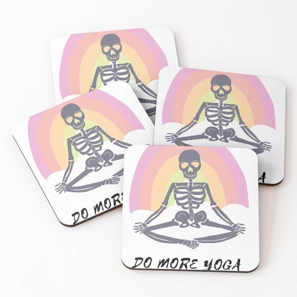 Item preview, FUNNY SKELETON ,DO MORE YOGA designed and sold by Design 91maji.