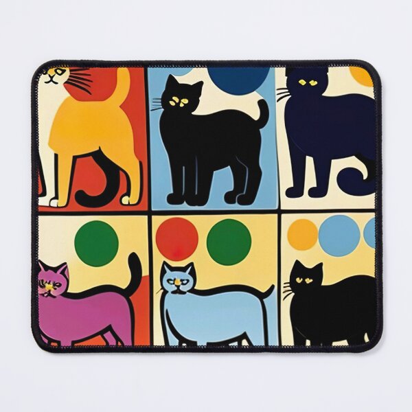 Item preview, "Feline Canine Harmony: Modernist Fusion in Henri Matisse Style" designed and sold by Huycao211.