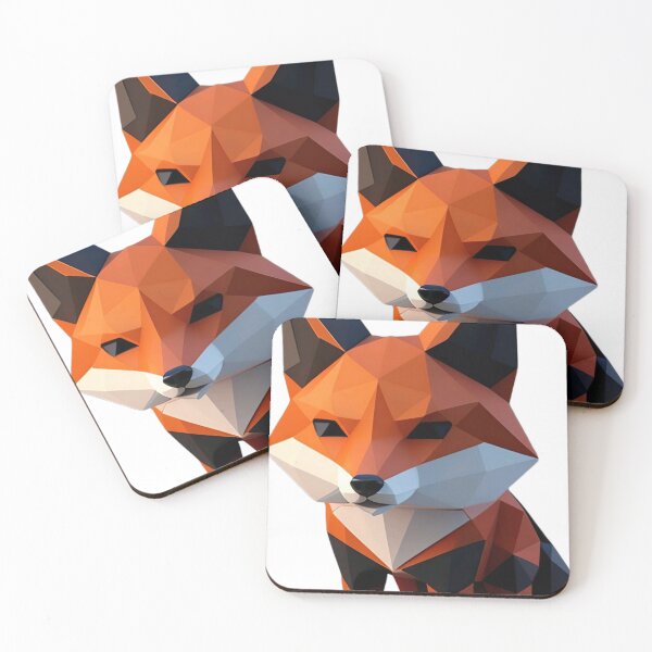 Item preview, "Fox Geometry: Mesmerizing Low-Poly 3D Art on ArtStation" designed and sold by Huycao211.