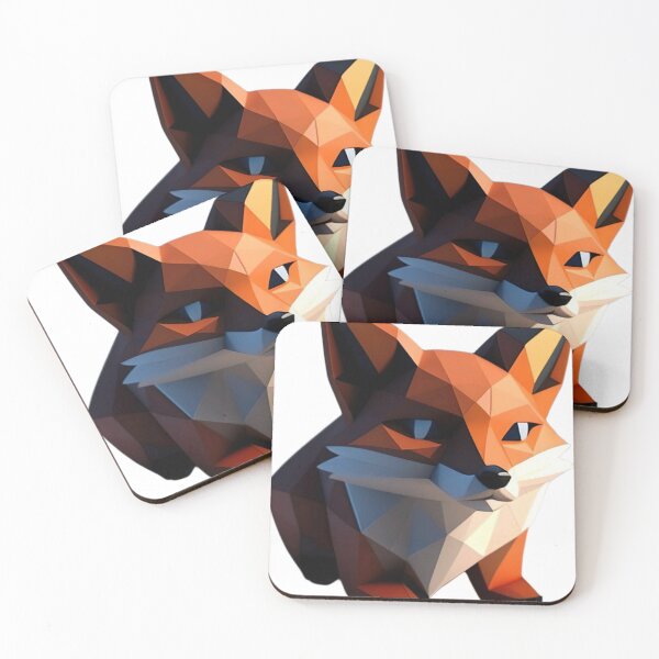 Item preview, "Fox Geometry: Mesmerizing Low-Poly 3D Art on ArtStation" designed and sold by Huycao211.