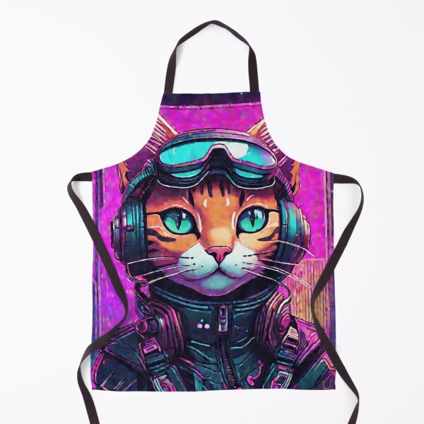 Item preview, Neon Punk Pilot Cat designed and sold by Mothrrr.