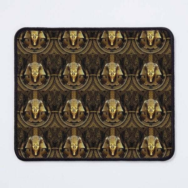 Item preview, Golden engraving of the face of King Tutankhamun Pharaoh of Egypt designed and sold by Fantasymachine.