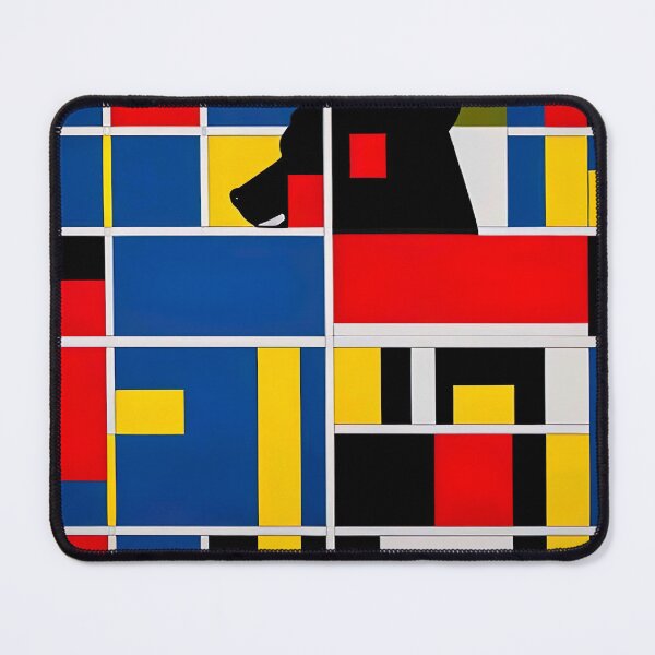 Item preview, "Bear in Mondrian's Geometric Harmony: De Stijl Illustration" designed and sold by Huycao211.