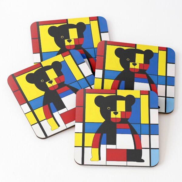 Item preview, "Bear in Mondrian's Geometric Harmony: De Stijl Illustration" designed and sold by Huycao211.