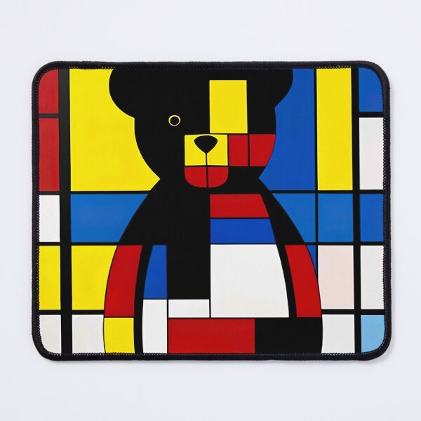 Item preview, "Bear in Mondrian's Geometric Harmony: De Stijl Illustration" designed and sold by Huycao211.