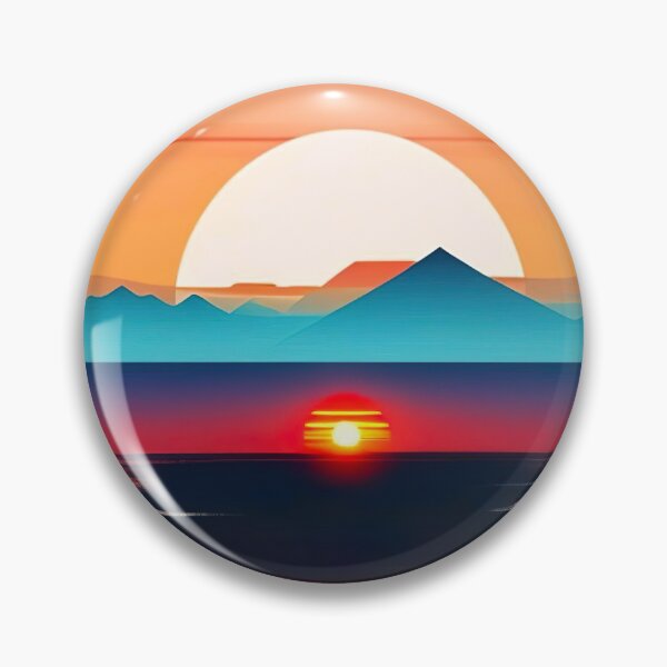 Item preview, "Serenity Unveiled: Minimalist Sunset Digital Painting on ArtStation" designed and sold by Huycao211.