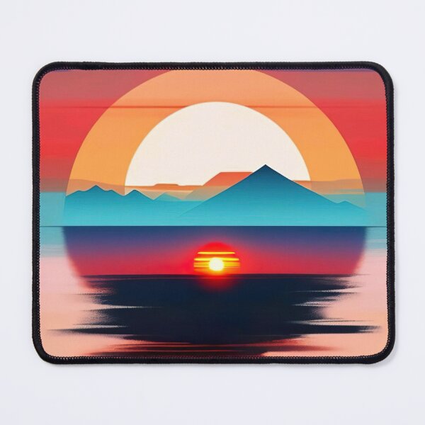 Item preview, "Serenity Unveiled: Minimalist Sunset Digital Painting on ArtStation" designed and sold by Huycao211.