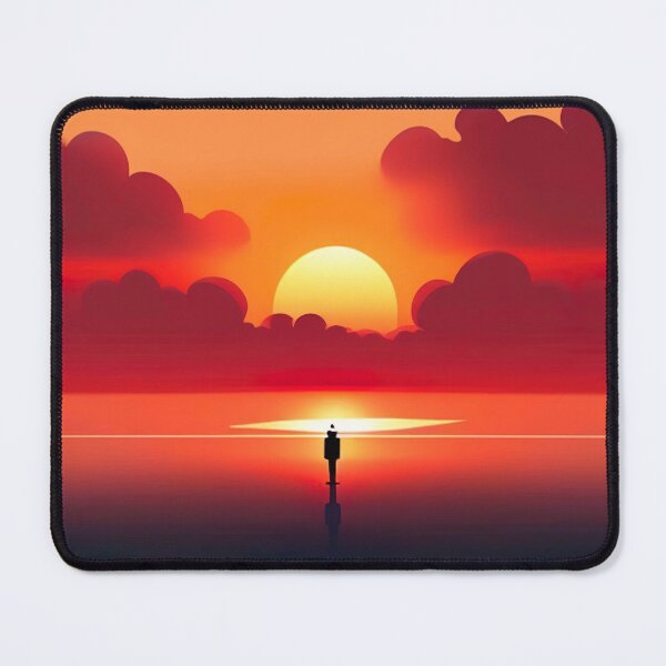 Item preview, "Serenity Unveiled: Minimalist Sunset Digital Painting on ArtStation" designed and sold by Huycao211.