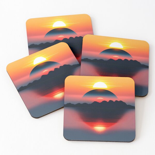 Item preview, "Serenity Unveiled: Minimalist Sunset Digital Painting on ArtStation" designed and sold by Huycao211.