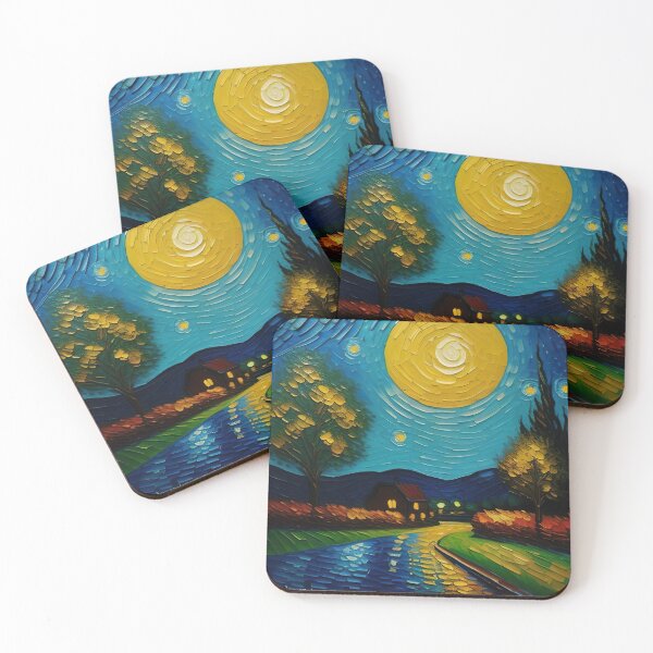 Item preview, "Tranquil Night Impressionism: Van Gogh Style Oil Painting" designed and sold by Huycao211.