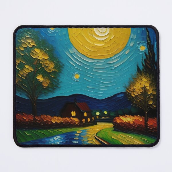 Item preview, "Tranquil Night Impressionism: Van Gogh Style Oil Painting" designed and sold by Huycao211.