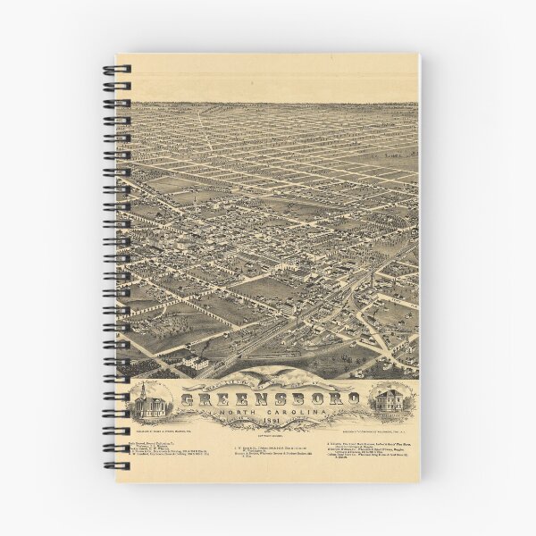 Item preview, Bird's eye view of Greensboro, North Carolina (1891) designed and sold by allhistory.