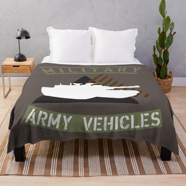 Item preview, Military, army vehicles white silhouette of a tank against the background of triangular figures in black and brown designed and sold by SplashTastic.