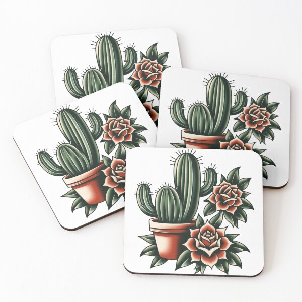Artikelvorschau, Kaktus & Rosen Flash Tattoo Art Design entworfen und verkauft von BrianSaysDesign.