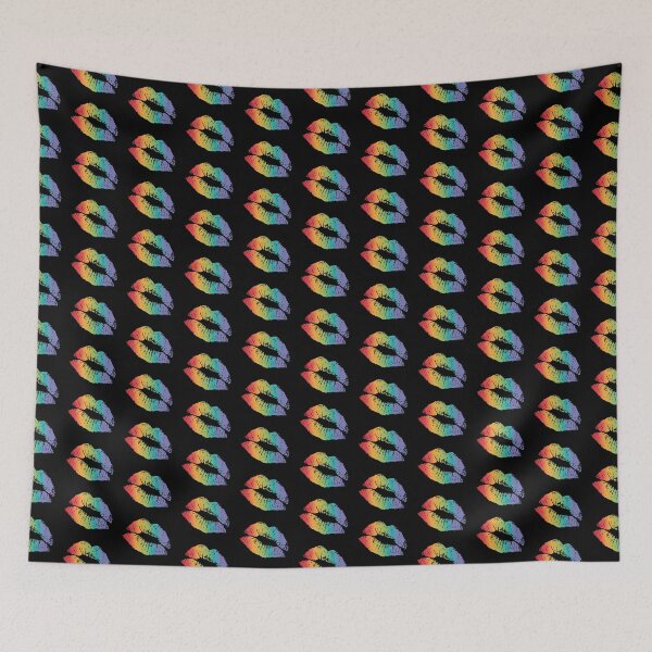 Item preview, LGBTQ Pride Rainbow Lips Design designed and sold by Foxalla.