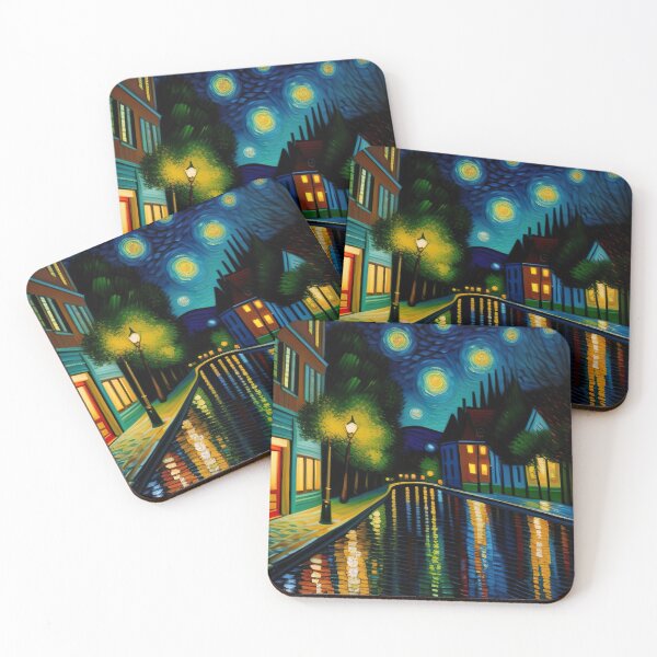 Item preview, "Tranquil Night Impressionism: Van Gogh Style Oil Painting" designed and sold by Huycao211.