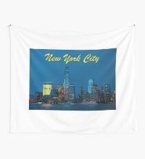 Stunning! New York City Lower Manhattan Skyline - Professional Photo Wall Tapestry