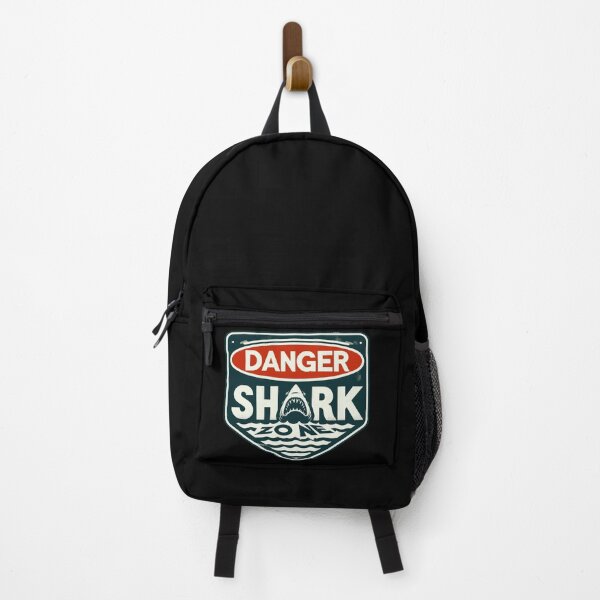 Item preview, Retro Danger Shark Zone Warning designed and sold by TomFrontierArt.