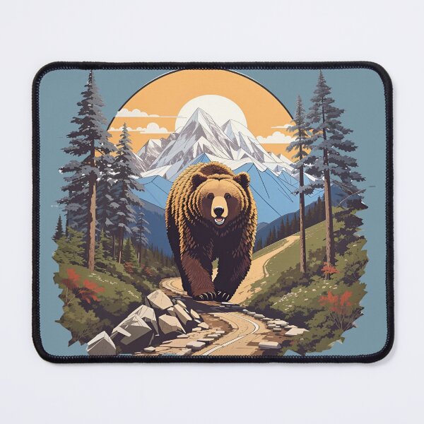 Item preview, Vintage Bear in the Mountains designed and sold by artukiyo.