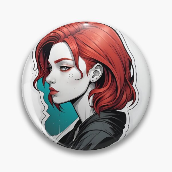 Item preview, Saddy Girl Face With Red Hair designed and sold by SpicyOne.