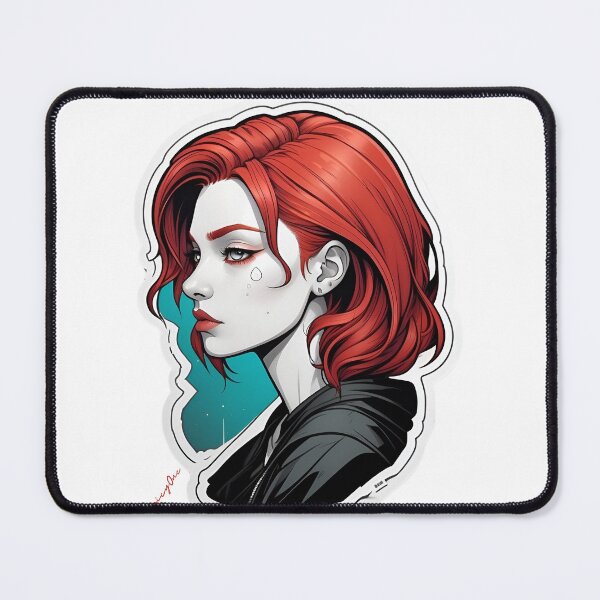 Item preview, Saddy Girl Face With Red Hair designed and sold by SpicyOne.