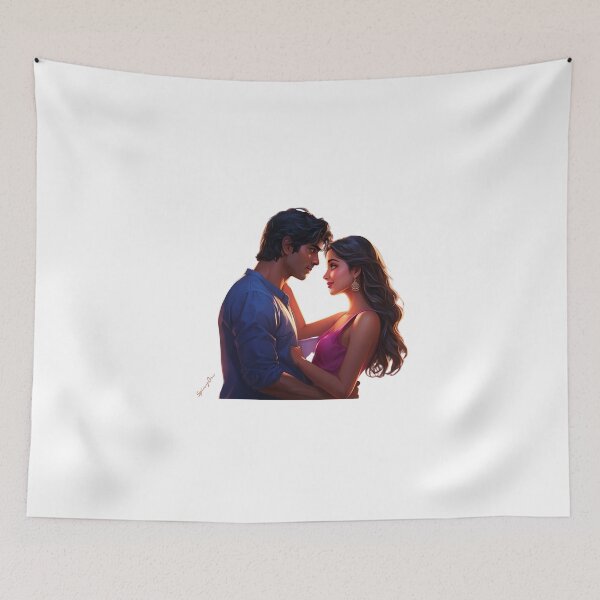 Item preview, Attractive couple Semi-Hugging designed and sold by SpicyOne.