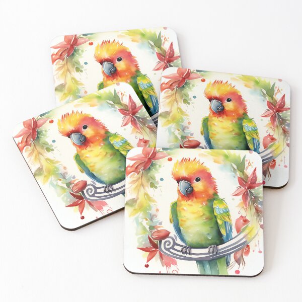 Item preview, Festive Parrot Wonderland designed and sold by cute-animals99.