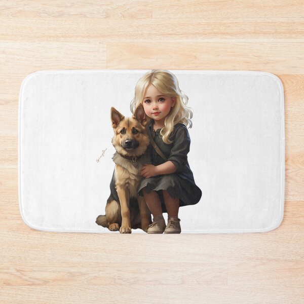 Item preview, Cute girl with merican dog shahazada designed and sold by SpicyOne.