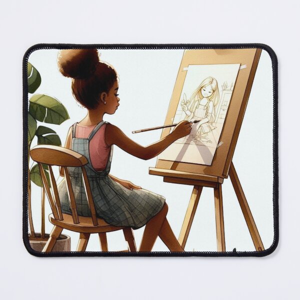 Item preview, A girl drawing a picture. designed and sold by growing-mom.