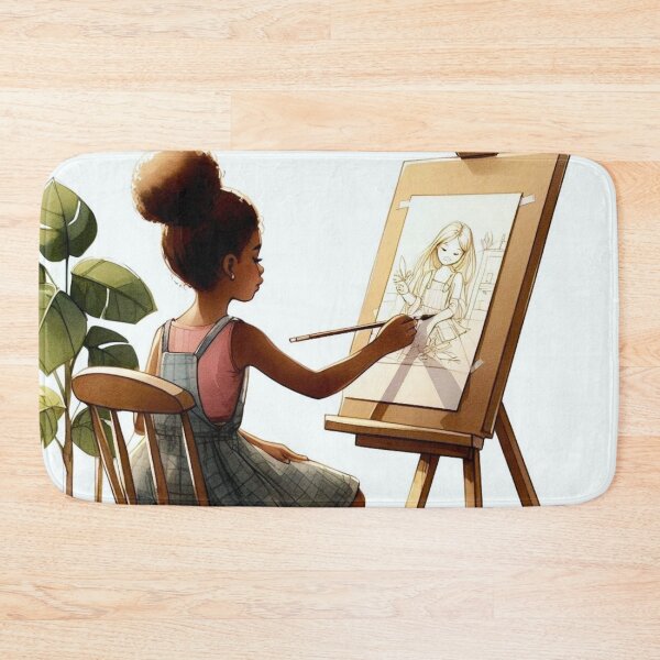 Item preview, A girl drawing a picture. designed and sold by growing-mom.