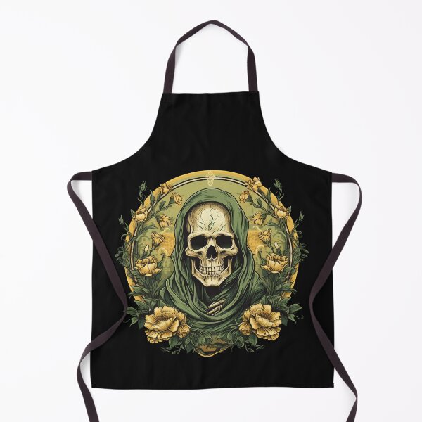 Item preview, Skull in the robe and flower wreath designed and sold by Goku Creations.