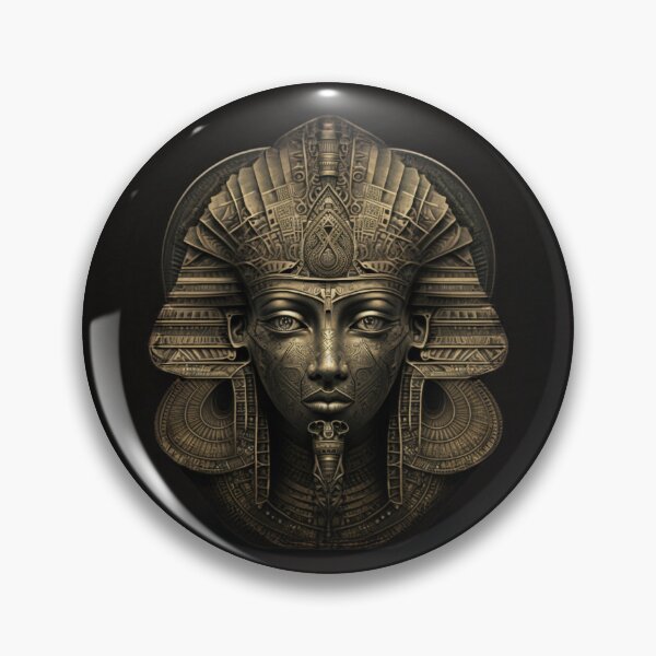 Item preview, Metal engraving of the face of King Tutankhamun Pharaoh of Egypt designed and sold by Fantasymachine.
