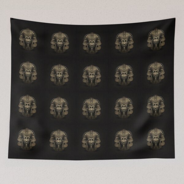 Item preview, Metal engraving of the face of King Tutankhamun Pharaoh of Egypt designed and sold by Fantasymachine.