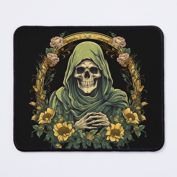 Item preview, Skull in the robe and flower wreath designed and sold by Goku Creations.