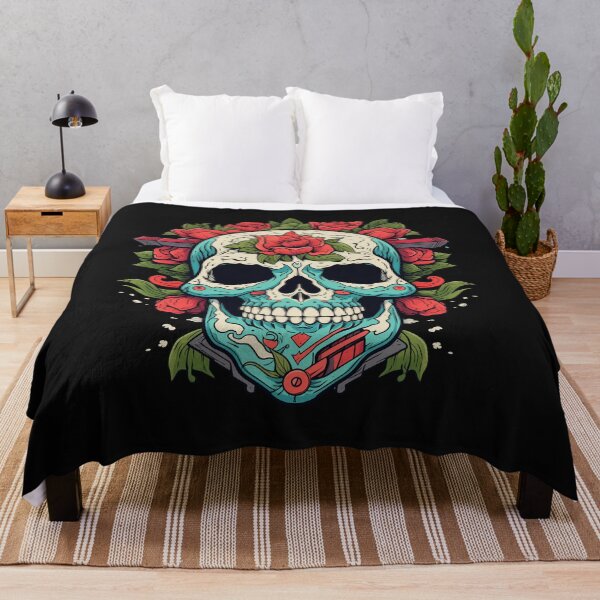 Item preview, American Traditional Skull with Roses designed and sold by Goku Creations.