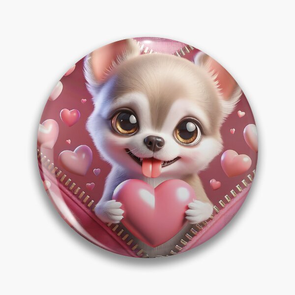 Item preview, 3D Zipper Dog Valentine Cute Puppies designed and sold by Marcu Ioachim.