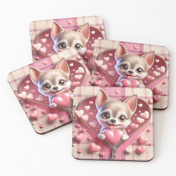 Item preview, 3D Zipper Dog Valentine Cute Puppies designed and sold by Marcu Ioachim.