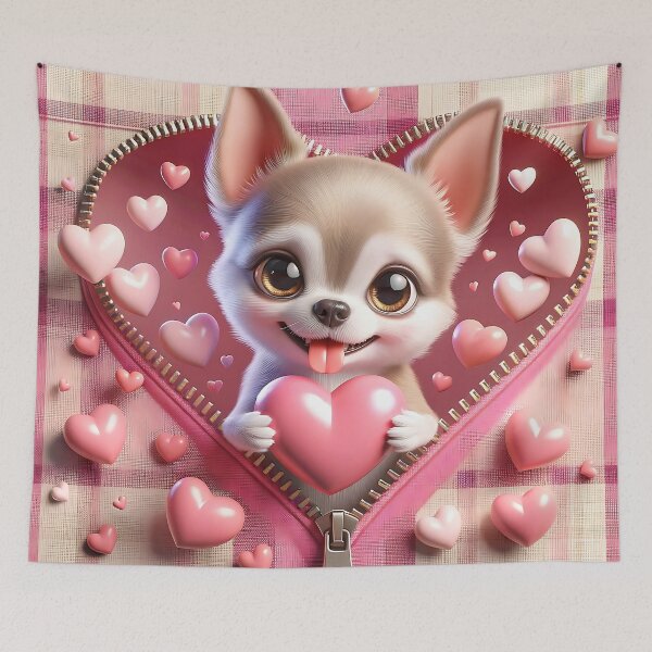 Item preview, 3D Zipper Dog Valentine Cute Puppies designed and sold by Marcu Ioachim.
