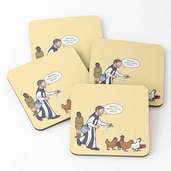 Item preview, Narvin feeds the chickens, sort of designed and sold by Cedarseed.