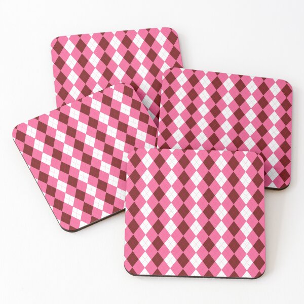 Item preview, the argyle and diamond pattern fabric Super cute pink, white and dark pink. designed and sold by D- Day.