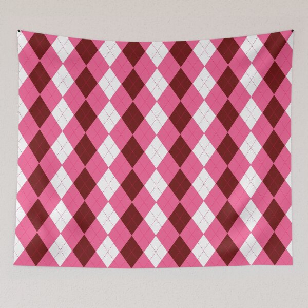Item preview, the argyle and diamond pattern fabric Super cute pink, white and dark pink. designed and sold by D- Day.